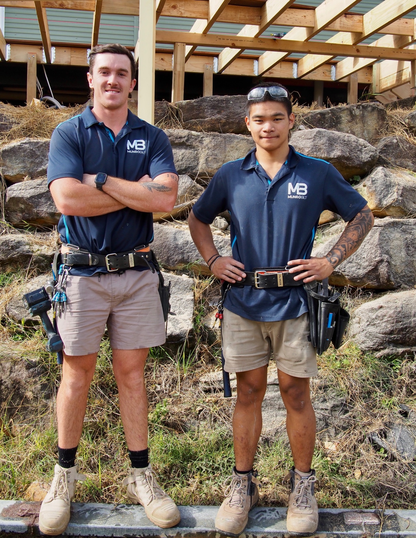 Colin Munro and the Munro Bilt team on site in Sydney