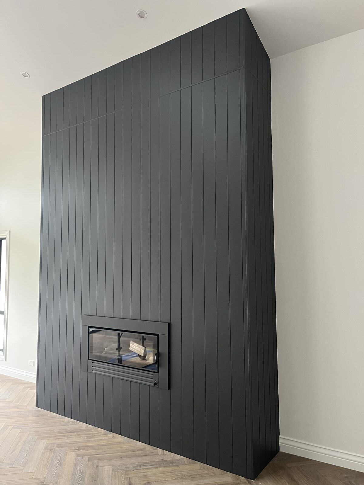 Fireplace V-Groove Cladding